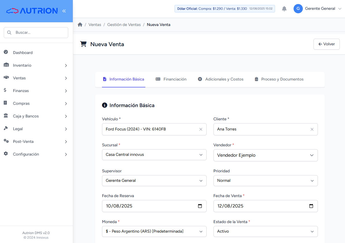Mockup módulo Autrion DMS